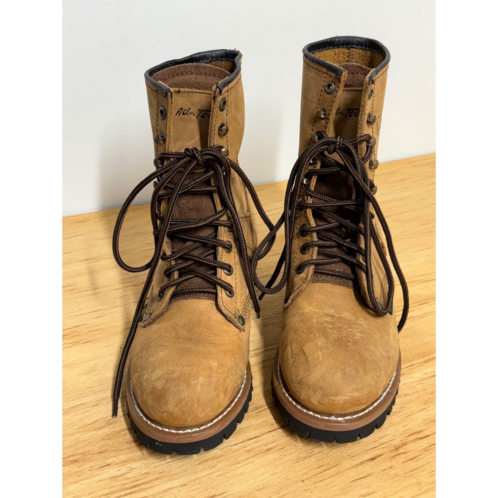 Ad-Tec 2427 Mens 7 Tan Oil Tanned Leather Water Resistant Logger‎ Work Boots